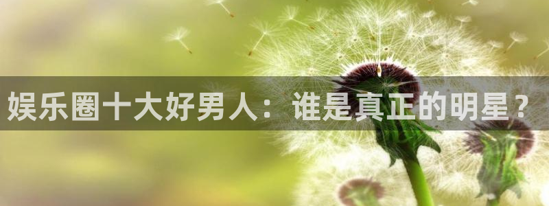 mg不朽情缘5注册：娱乐圈十大好男人：谁是真正的明星？