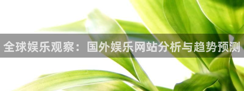 mg不朽情缘3平台注册：全球娱乐观察：国外娱乐网站分析与趋势预测